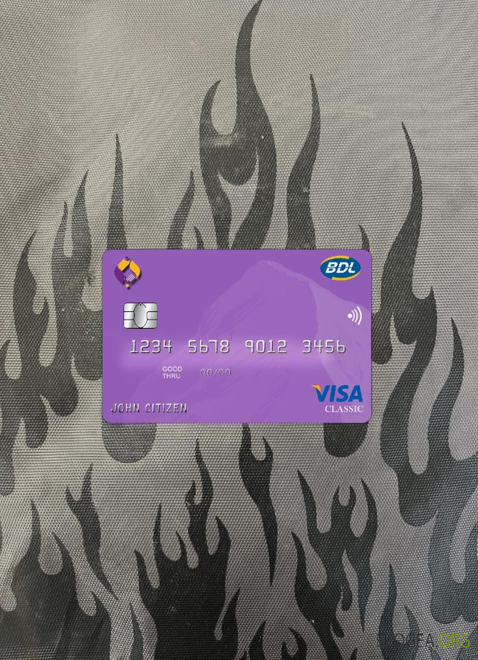 Photolook carte visa Algérie Banque de développement recto template